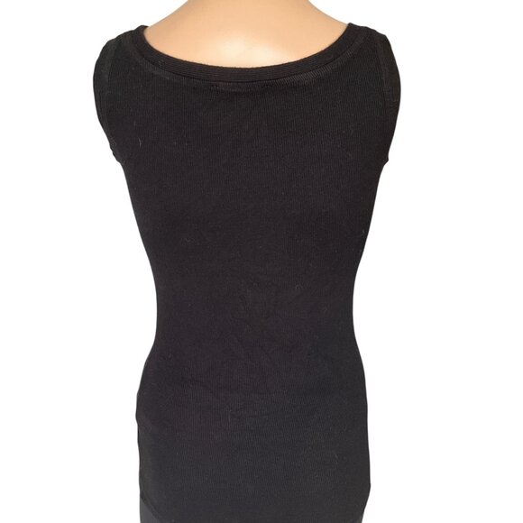 Royal Underground XS Ribbed Black Tank Top - Picture 3 of 10